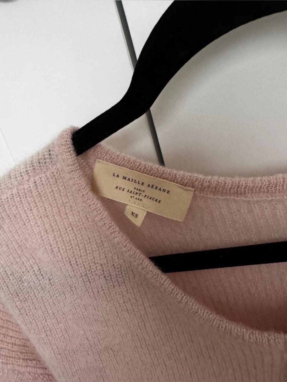 Sézane Women's Pink Mohair Blend Sweater